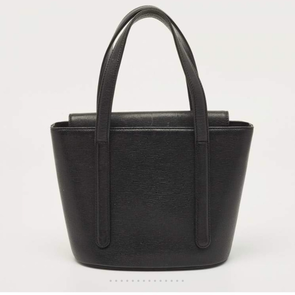Authentic MCM Black Tote with Gold Accents - Picture 11 of 14